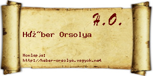 Héber Orsolya névjegykártya